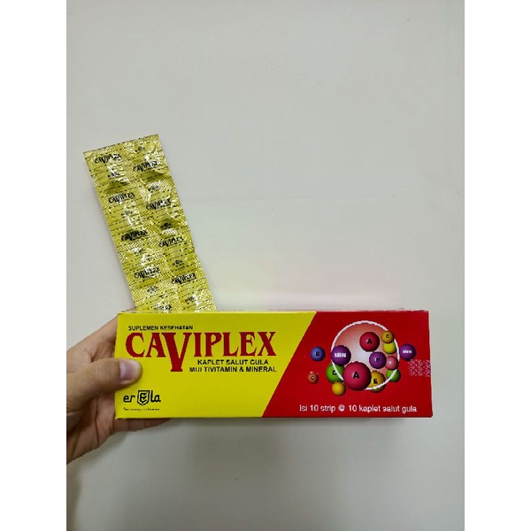 Caviplex isi 100 TABLET MULTIVITAMIN Kemasan Baru Daily Vitamin Imun Tubuh Menjaga Kesehatan