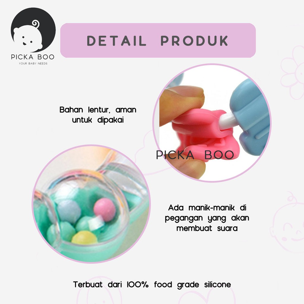 PICKA BOO Teether Gigitan Bayi Bentuk Gelang