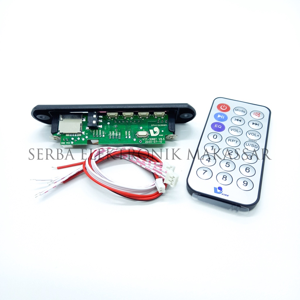 Kit Modul Mp3 Player Bluetooth / FM / USB / Micro SD / AUX 12Volt Oval (+Remote)