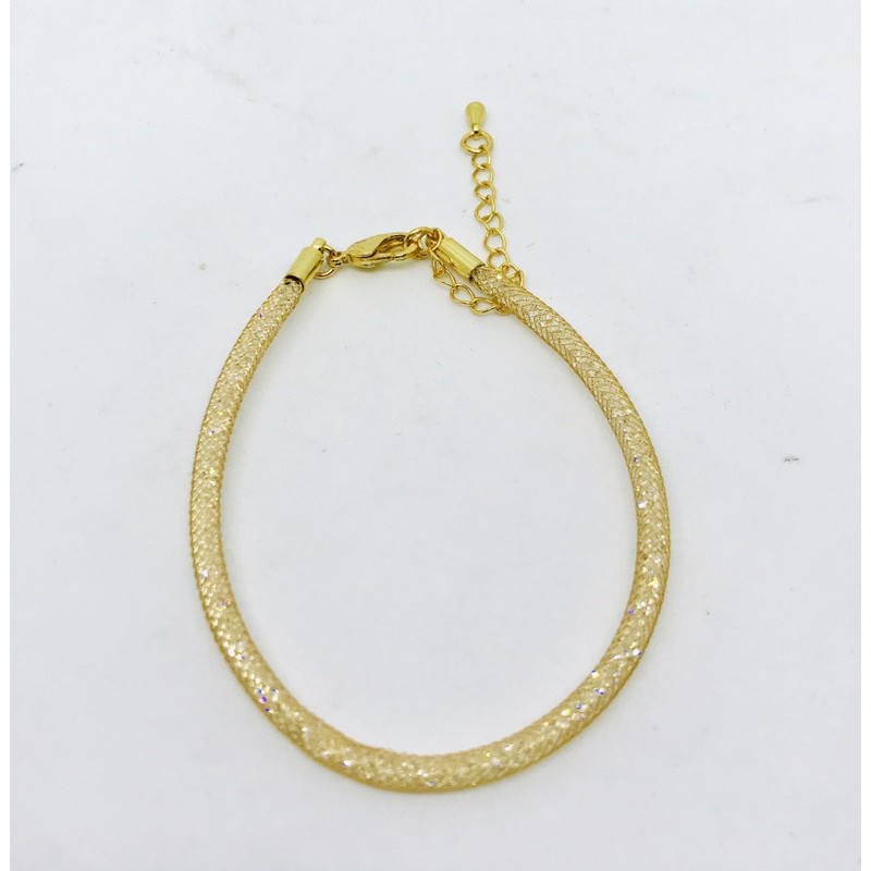 Gelang gliter korean style fadhion real gold plated