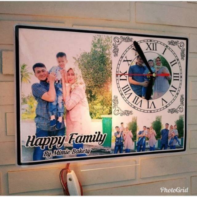 Jam Dinding Frame Foto Meja Rollerball Fiber Kado Hadiah Souvenir Ulang Tahun Pernikahan Anniversary Shopee Indonesia