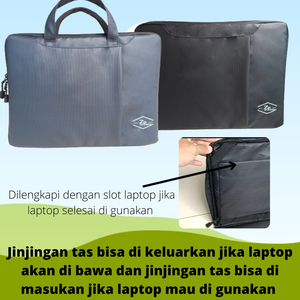 Tas Laptop Leptop Case Laptop Jinjing Anti Air Waterproof 13 - 14 Inch Wanita Pria Tas Leptop Case Laptop Waterproof Anti Air