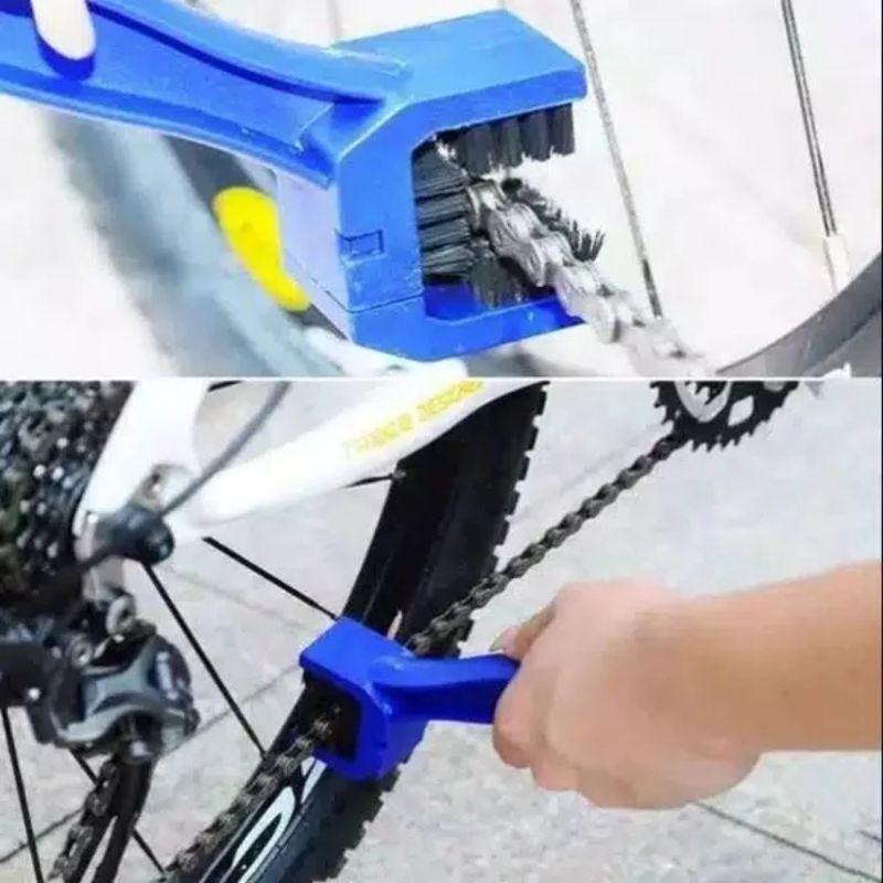 U SHAPE BICYCLE CHAIN CLEANING BRUSH ALAT SIKAT PEMBERSIH RANTAI GIR SPROCKET SEPEDA ATAU MOTOR