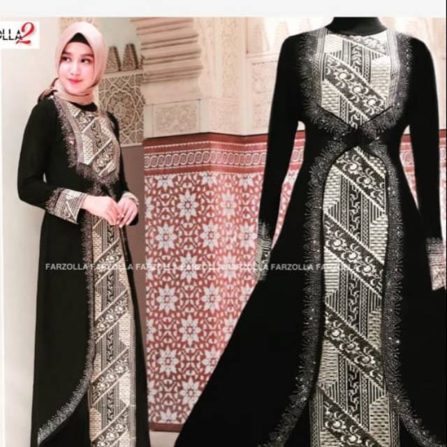 Gamis abaya motif batik