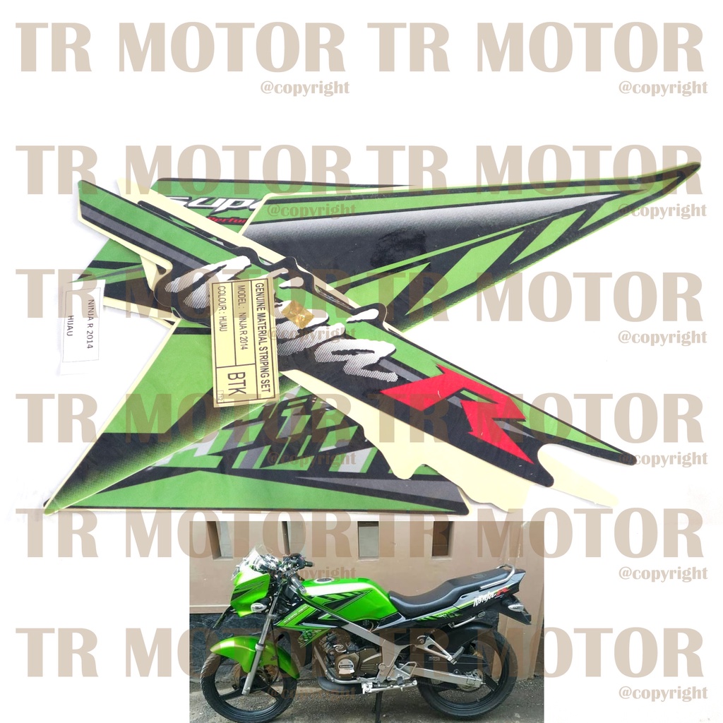 Stiker Motor Ninja R 2014 Sticker Striping Lis Full Set Motor