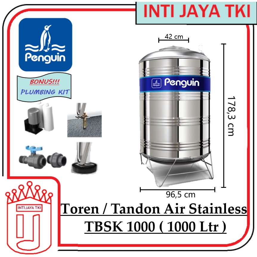 TBSK 1000 (1000LTR) TOREN / TANDON AIR STAINLESS PENGUIN