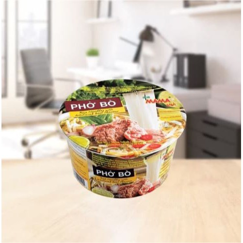 MAMA PHO BO Rice Noodles Beef Flavour 65gr Mie Thailand Po Bo Rasa Sapi