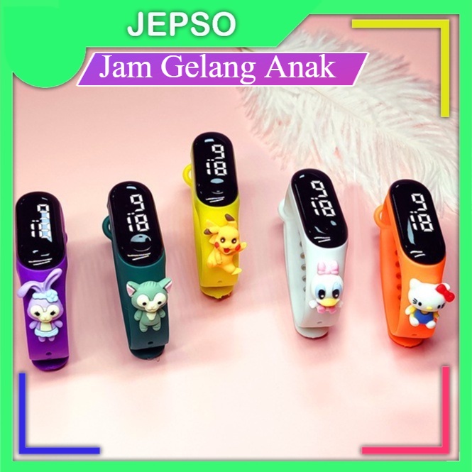 Makassar Jam Tangan led gelang karakter Anak laki laki perempuan Motif Kartun / JEPSO MAKASSAR