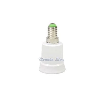 KRISBOW KONVERTER FITTING LAMPU E14 - E27 / FITTING CONNECTOR E14-E27 MS17