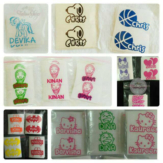 

Stiker nama Cutting sticker My Design (MD) / Label Nama Cutting Sticker Waterproof / Label Anti Air