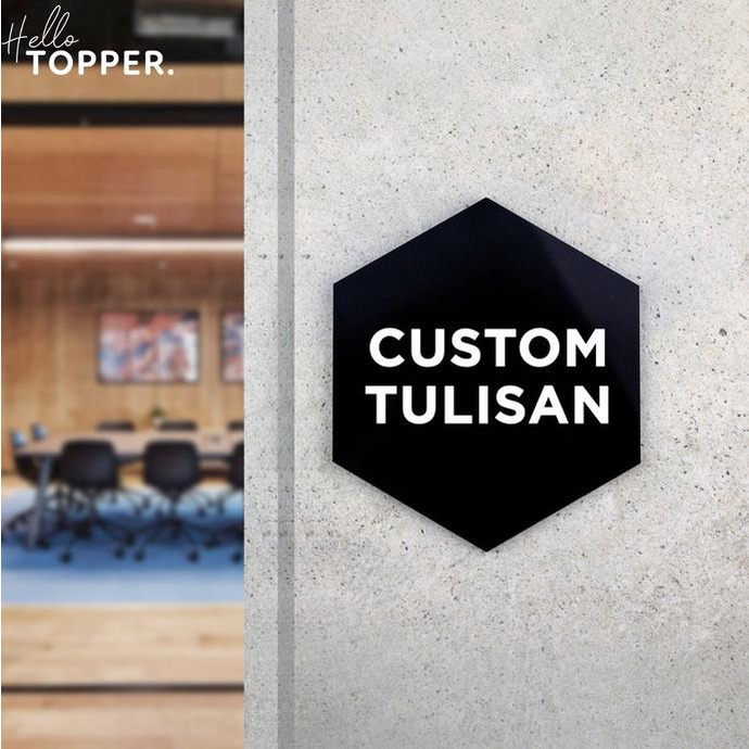 

Custom Tulisan Sign Akrilik Hexagon | Acrylic Sign Board | Papan Sign helloto99 dijamin