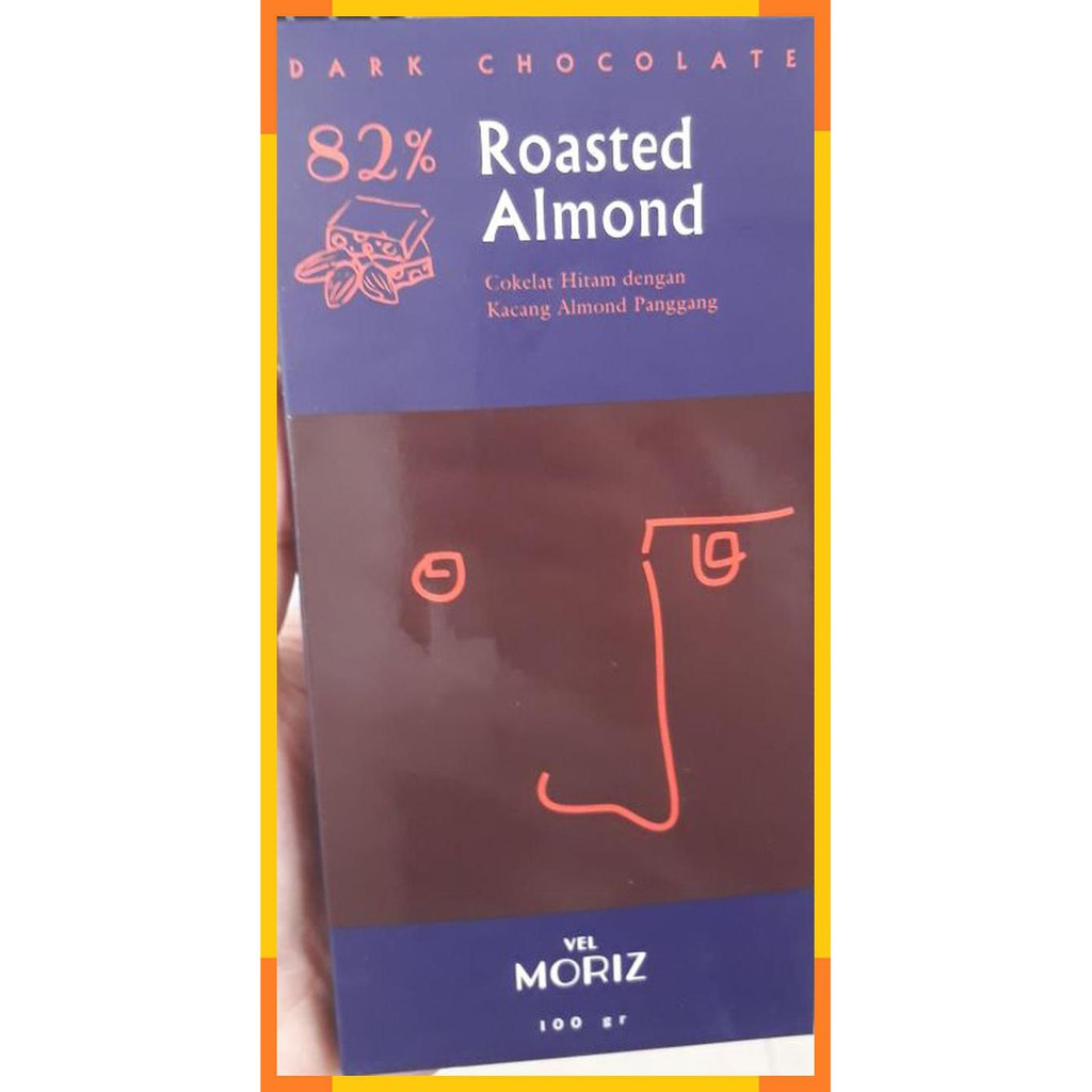 

Vel Moriz | 82 % dark chocolate | roasted almond | 100 gram