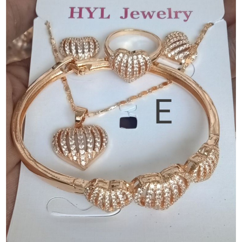 perhiasan xuping set wanita lapis emas dgn mata zircon