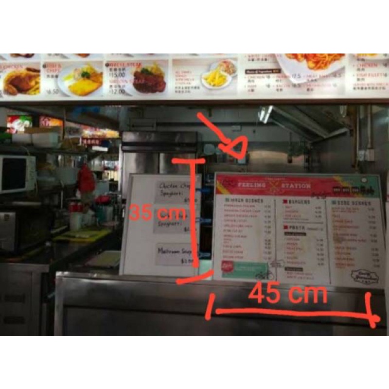 

Akrilik besar tempat menu