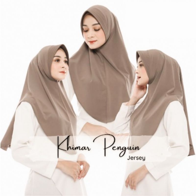 Bergo AmiraMaryam jersi pingwin  ukur 68x75cm