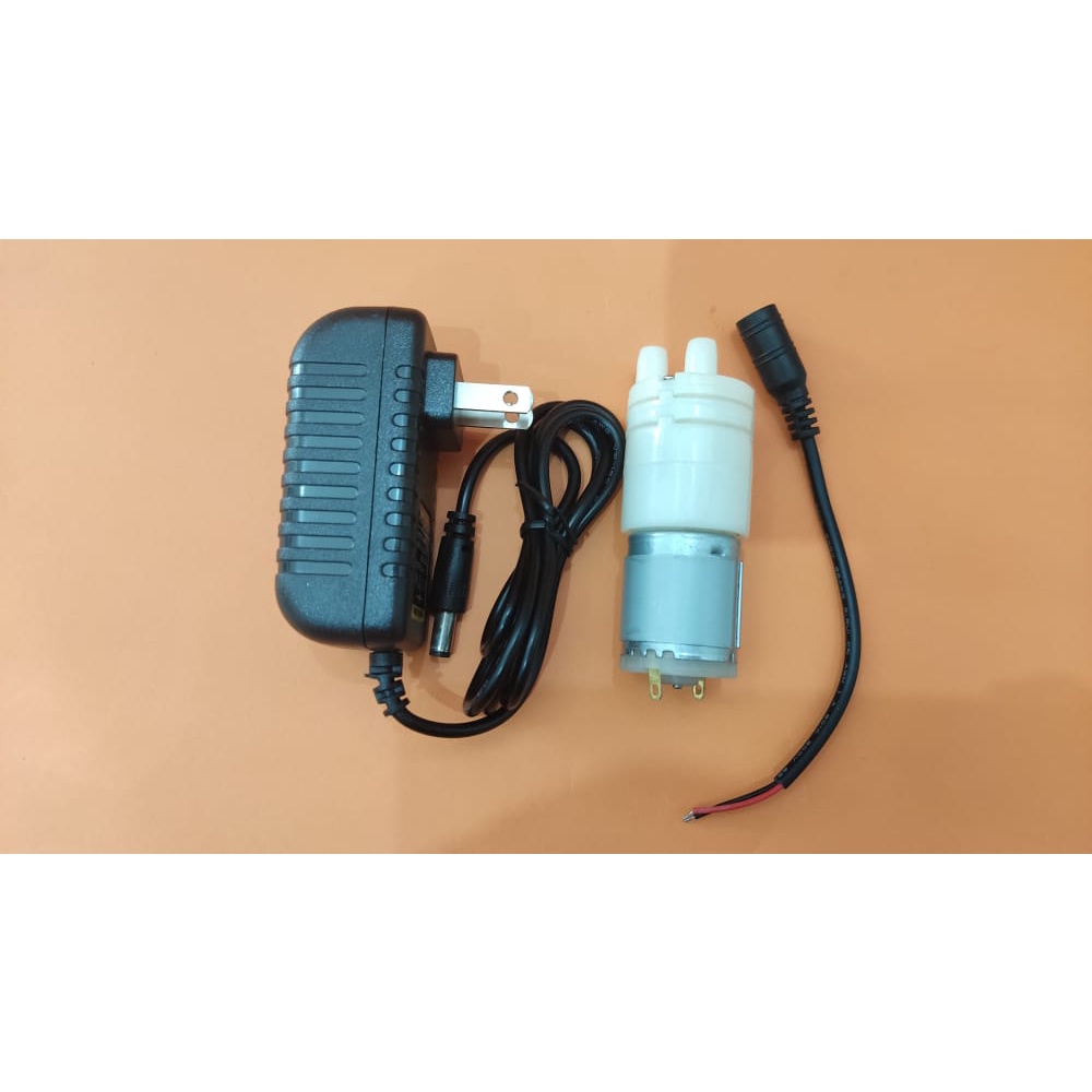 PAKET!! MINI POMPA AIR 365 6V + POWER SUPPLY (8036)