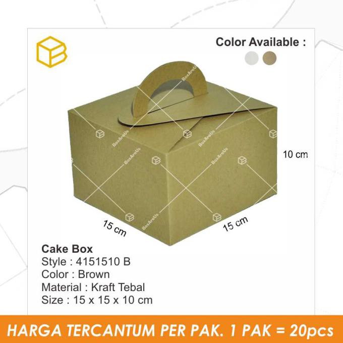 

Ready Oke] Dus Kue Kotak Kemasan Packaging Cake Box | Tc - 4151510 Brown