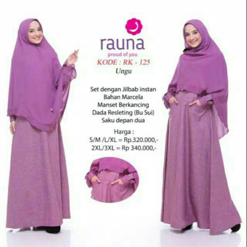 Gamis set hijab Rauna RK 125