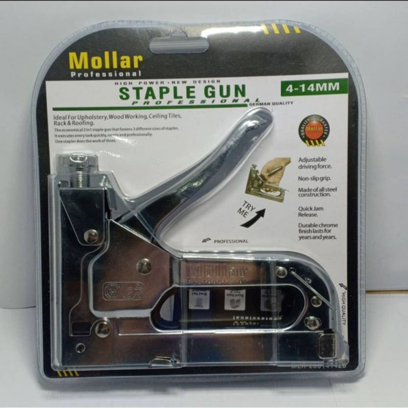 

(COD) Staples Gun 3 in 1 Staples Tembak Stapler Hekter Heckter Nail Jok Tacker Mollar/Murah