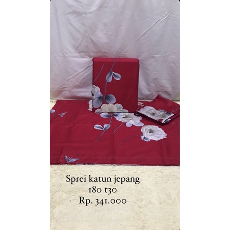 SPREI KARET KATUN JEPANG 180x200x30