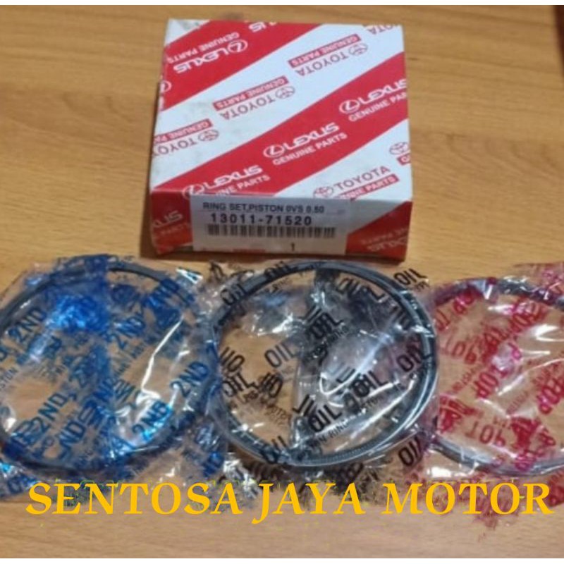 RING PISTON RING SEHER INNOVA BENSIN HILUX BENSIN 1TR OVER SIZE 50 ORIGINAL