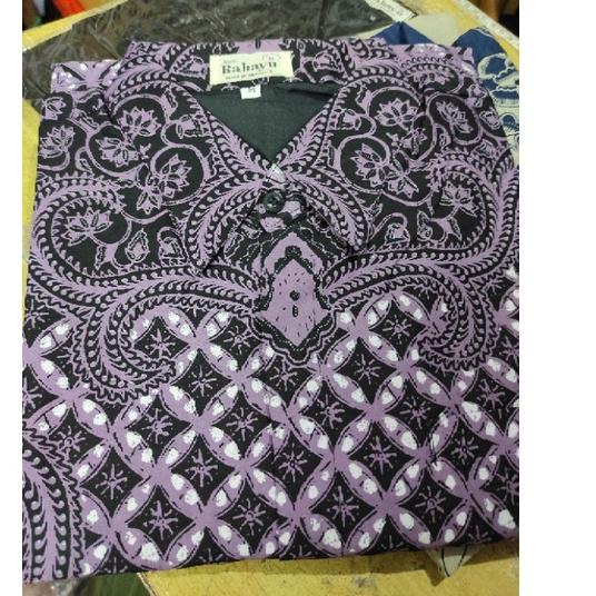 Sangat Nyaman.. TERBARU BATIK UNGU LILAC Batik Pria Lengan Panjang Reguler Fit Keris Modern Premium 