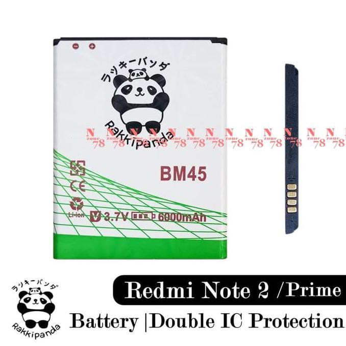 ITERBARUl BATERAI XIAOMI REDMI NOTE 2 BM45 BM-45 RAKKIPANDA DOUBLE POWER