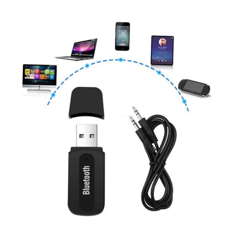 PA USB Bluetooth Audio Receiver CK02 USB wireless speaker musik HP 3.5mm reciever adapter kabel perangkat aux