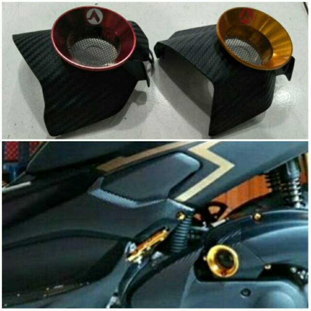 Veloscope Veloscop Oksigen Flow Lubang Udara / Hawa Yamaha NMAX motif Karbon good.quality.