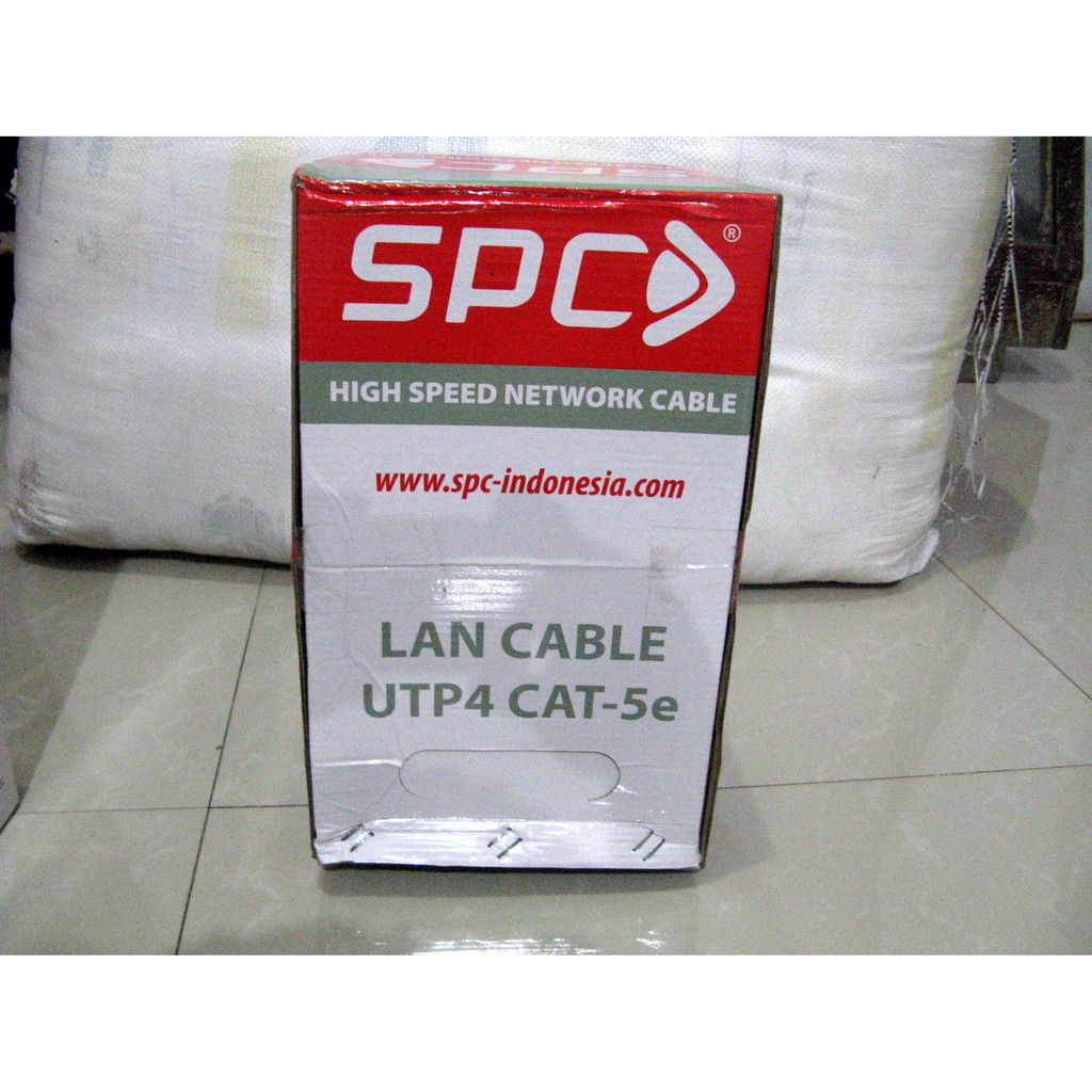 Kabel Lan UTP Cat 5e merek SPC 1 Roll 305 Meter