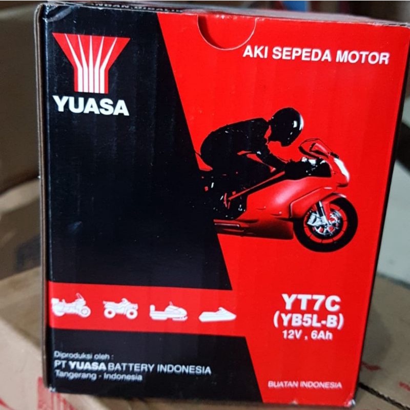 Accu Aki Kering Original Yuasa YT7C Aki Motor Supra Grand Mio Sporty