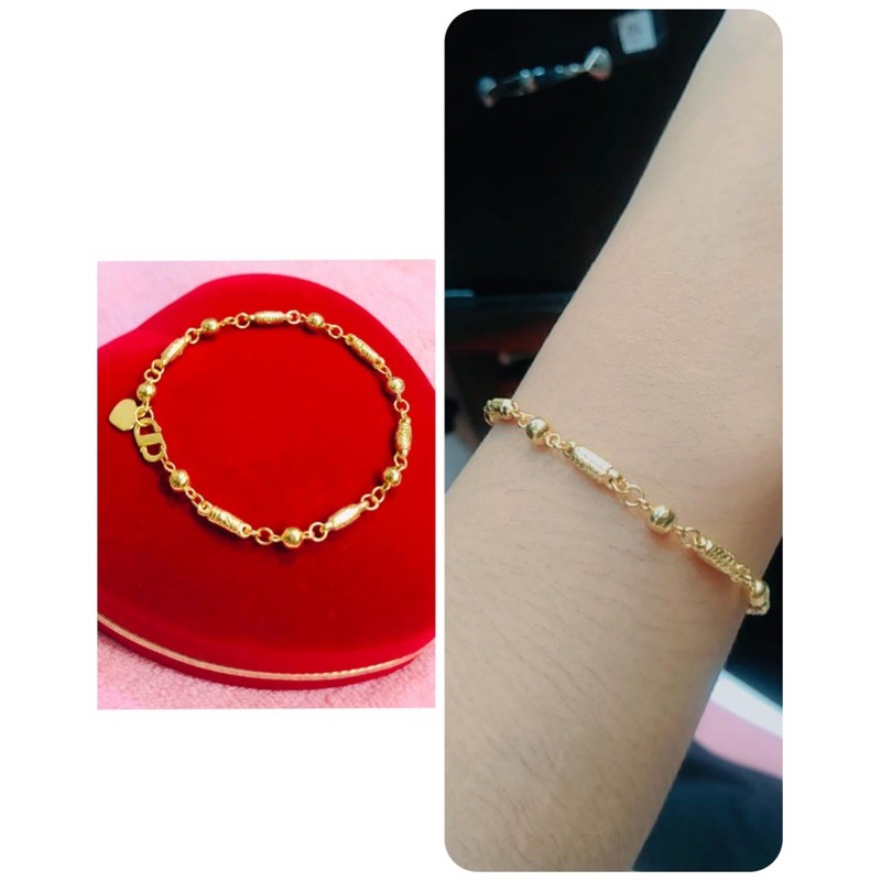 GELANG TANGAN RANTAI PERAK999/PERHIASAN PERKA999 LAPIS EMAS KUNING ASLI/GT307