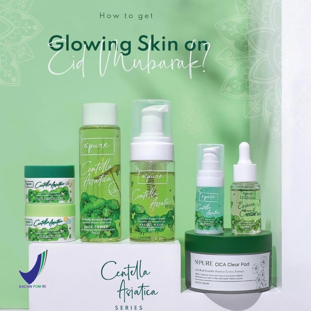 NPURE CICA SERIES - Toner | Facial Wash | Cream | Primer Serum | Essence | Biome Serum | Clay Mask (Masker Lumpur) | Acne Spot (Totolan) | Dark Spot | Clear Pad | Starter Kit ❤ jselectiv ❤ NPURE CENTELLA ASIATICA ACNE CARE - ORI✔️ BPOM✔️COD✔️