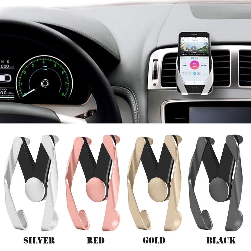 Mount Holder Smartphone / GPS Tipe M Fleksibel untuk Ventilasi AC Mobil