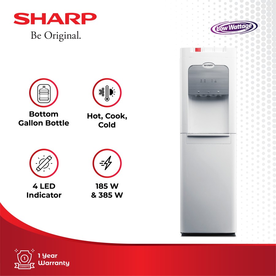 SHARP SWD72EHL / SWD72EHLWH / SWD72EHLBK Water Dispenser Galon Bawah