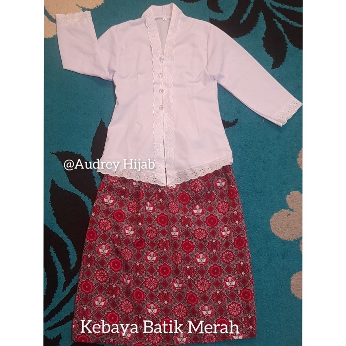 [GRATIS ONGKIR] baju adat sunda anak perempuan/Baju kebaya anak - Merah, 4 TERPERCAYA