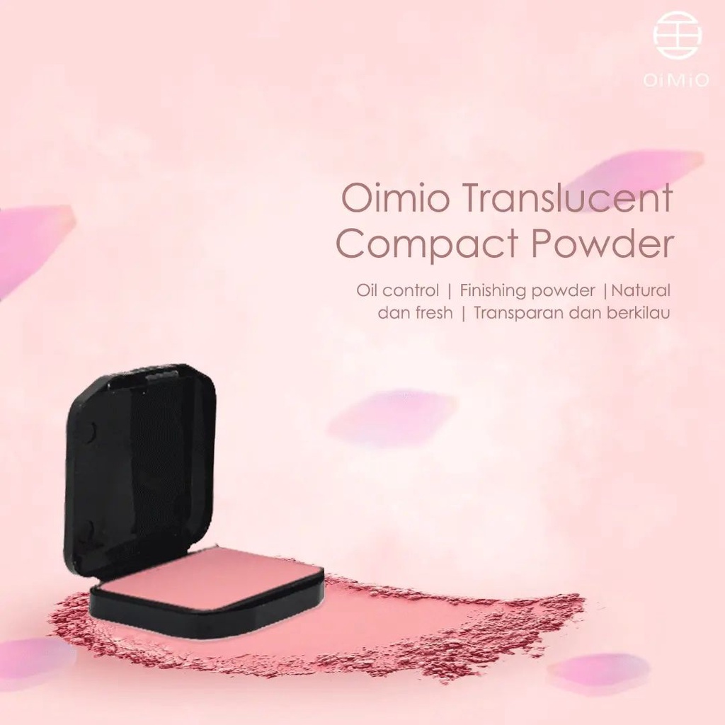 ⭐BAGUS⭐ OIMIO Transculent Powder Compact Powder 12gr | Bedak Padat Transparan Cosmetics