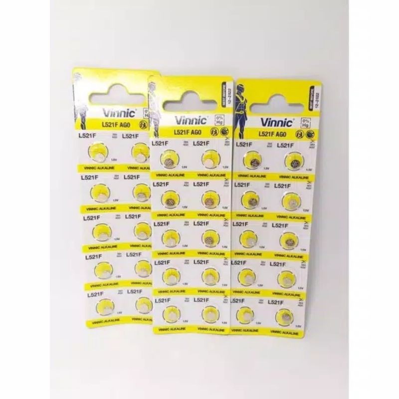 BATERAI JAM TANGANK VINNIC AG0 AG1  AG2 AG3 AG4 AG5 AG6ORIGINAL TAHAN LAMA DAN TIDAK BOCOR