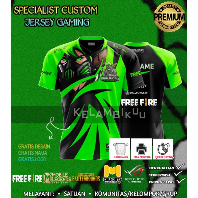 JERSEY GAMING CUSTOM TERBARU/BAJU KAOS GAMING CUSTOM TERBARU/JERSEY FF/JERSEY PUBG/BAJU ANAK