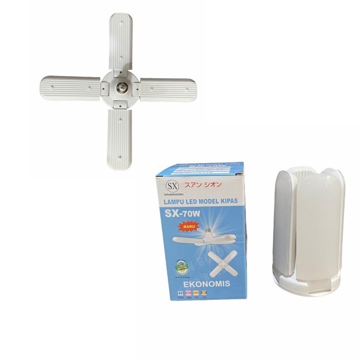 COD BOHLAM LAMPU LED SX-70 WATT//BOHLAM LAMPU LED PUTIH MODEL KIPAS 4 SISI 70 WATT