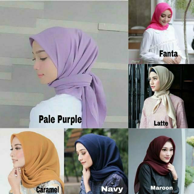 Bella square / segi empat bella / hijab bella / pollycotton