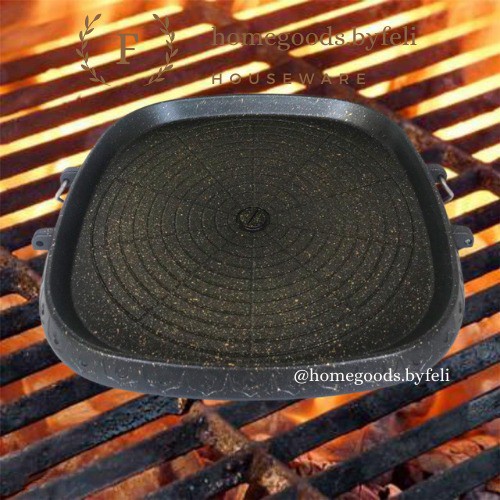 BBQ Square Grill Alat Panggang Kotak Panggangan Ala Korea/Bulgogi Anti Lengket