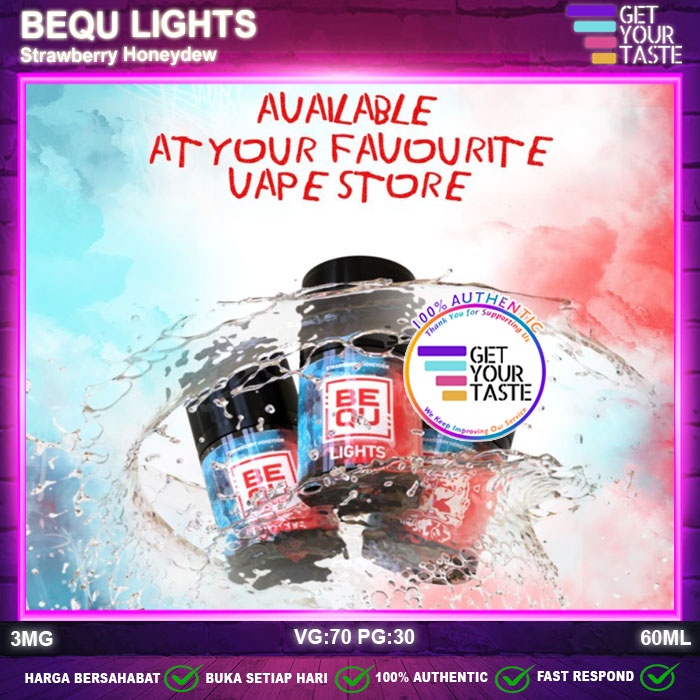 Liquid BEQU Lights Strawberry Honeydew 60ML BEKU by Poda x Ruby Gang