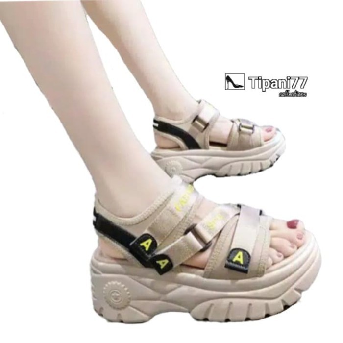 COXce Sandal WANITA KOREA GN A FAHSION - Hitam 37 mantap