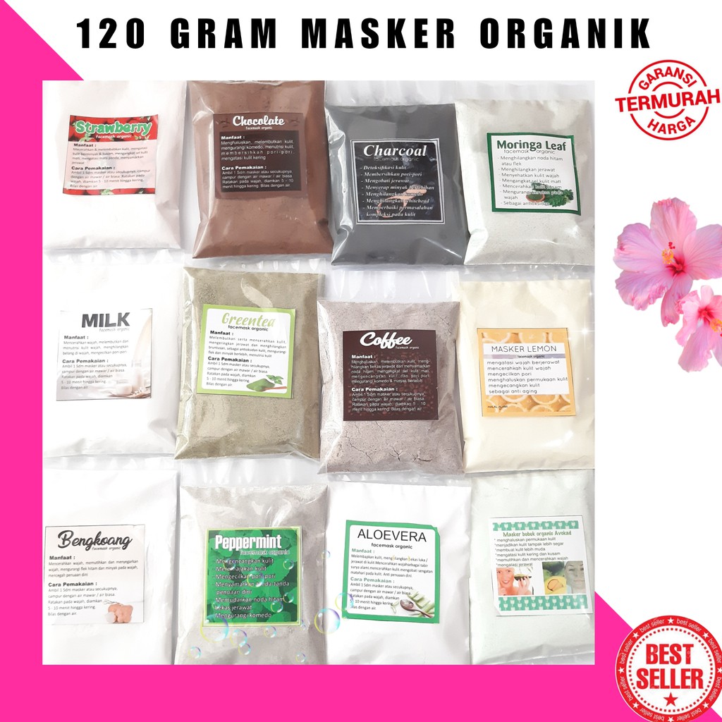 125 Gram Masker Organik Manfaat Masker Bubuk Organik By Housekosmetik Kiloan Masker Bubuk Wajah Shopee Indonesia