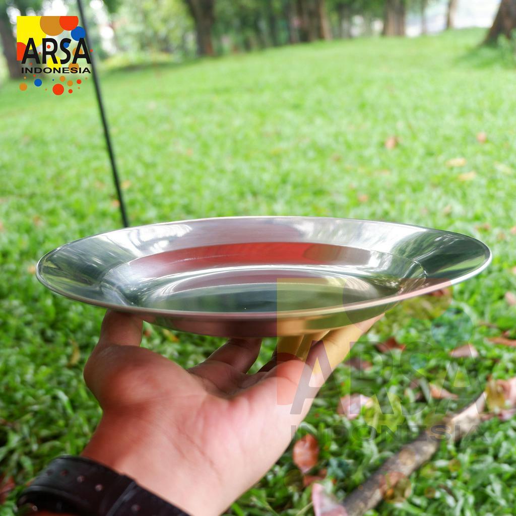 Piring camping stainless palava tebal outdoor 24 cm