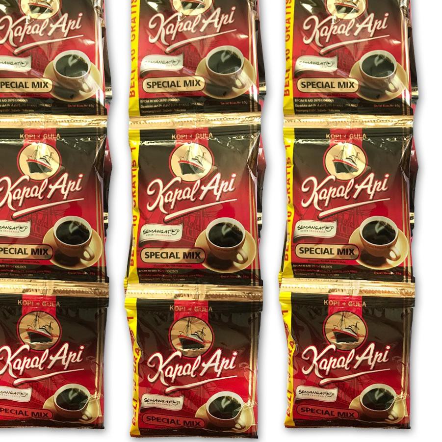 

PALING HOT!! KODE-764 Kopi Kapal Api Special Mix 25 gr (Satu renteng isi 11 sachet)