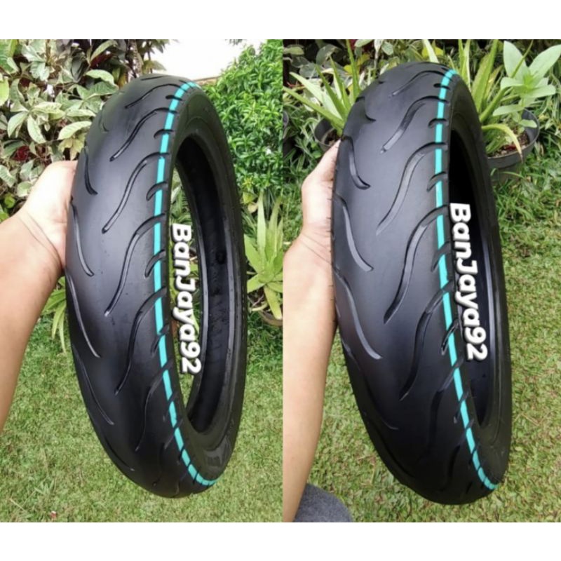 Sepasang ban MICHELIN 90/80 100/80 ring 14 tubeless
