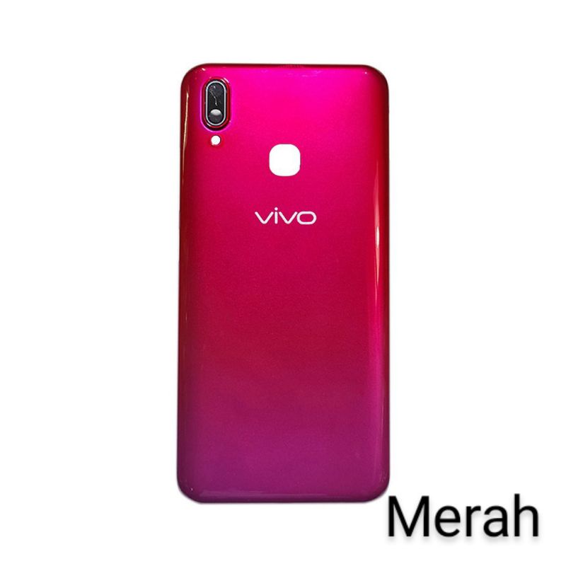 Backdoor Backcover Tutup belakang Back Casing Kesing VIVO Y91 Y95 - Nebula Purple, Sidik Jari Smal