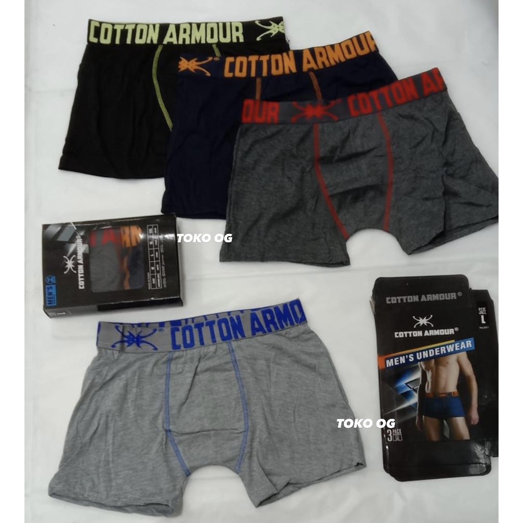 BOXER COTTON AMOUR M L XL XXL PRIA LAKI COWO SEGIEMPAT KATUN